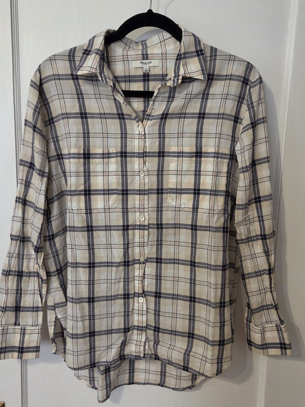 Madewell Lightweight Oversized Boyshirt In Plaid